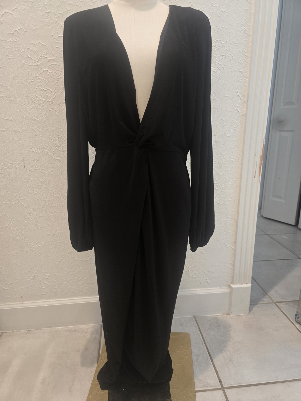 Ramy Brook Sutton Black Jersey Maxi Dress XL NWT MSRP $395